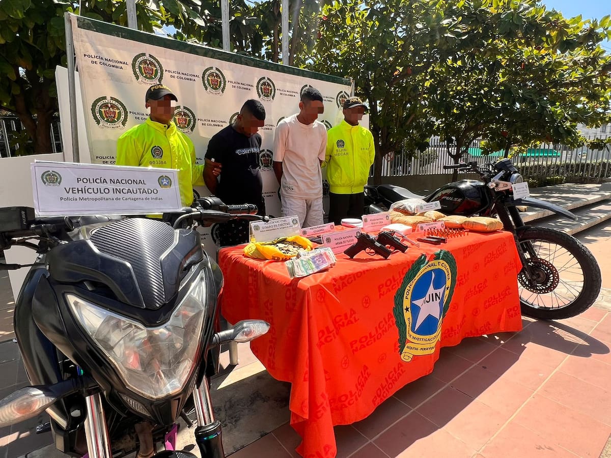 Alias 'Camilito' y 'el Endersito', capturados en Cartagena. //Cortesía