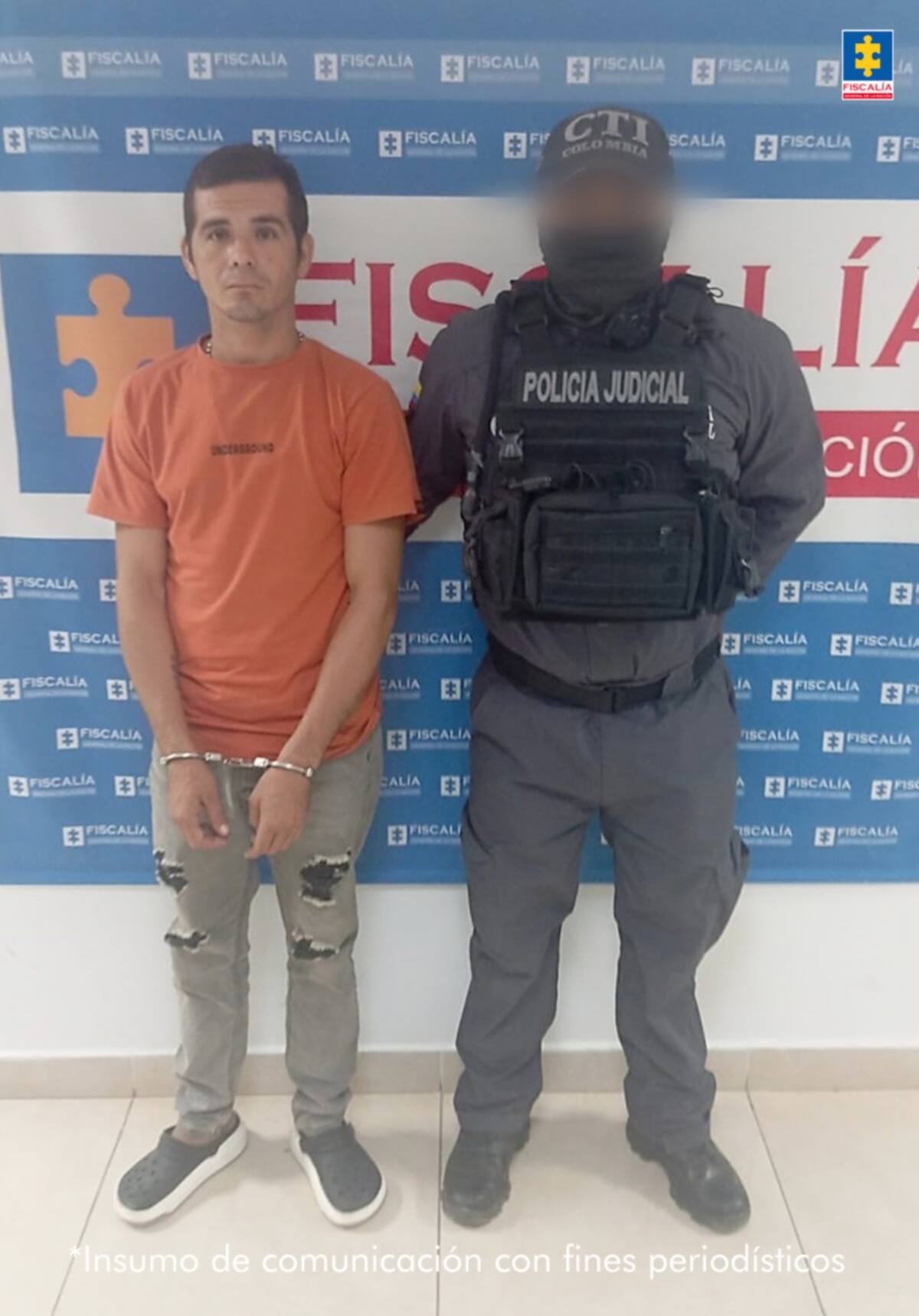 Alias Chango fue capturado por el Cuerpo Técnico de Investigación (CTI) con apoyo de Gaula Militar.