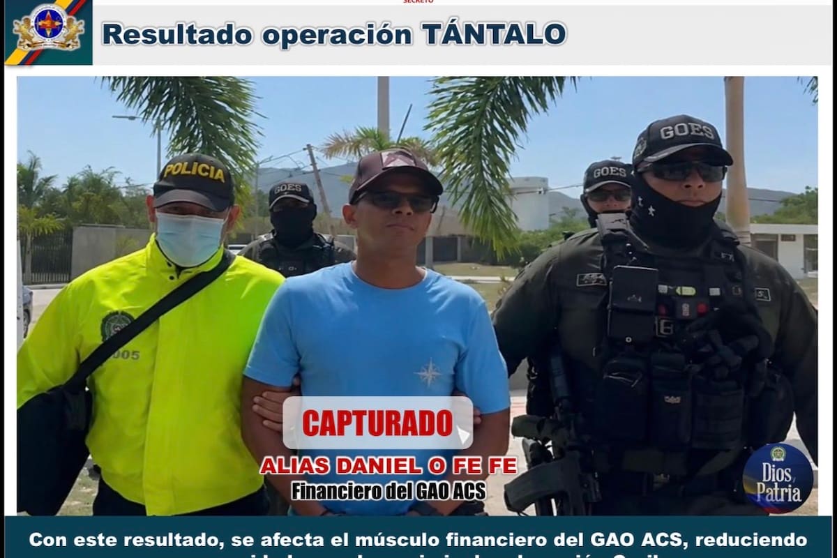 Cayó ‘Daniel’, señalado de manejar dinero del narcotráfico y la extorsión