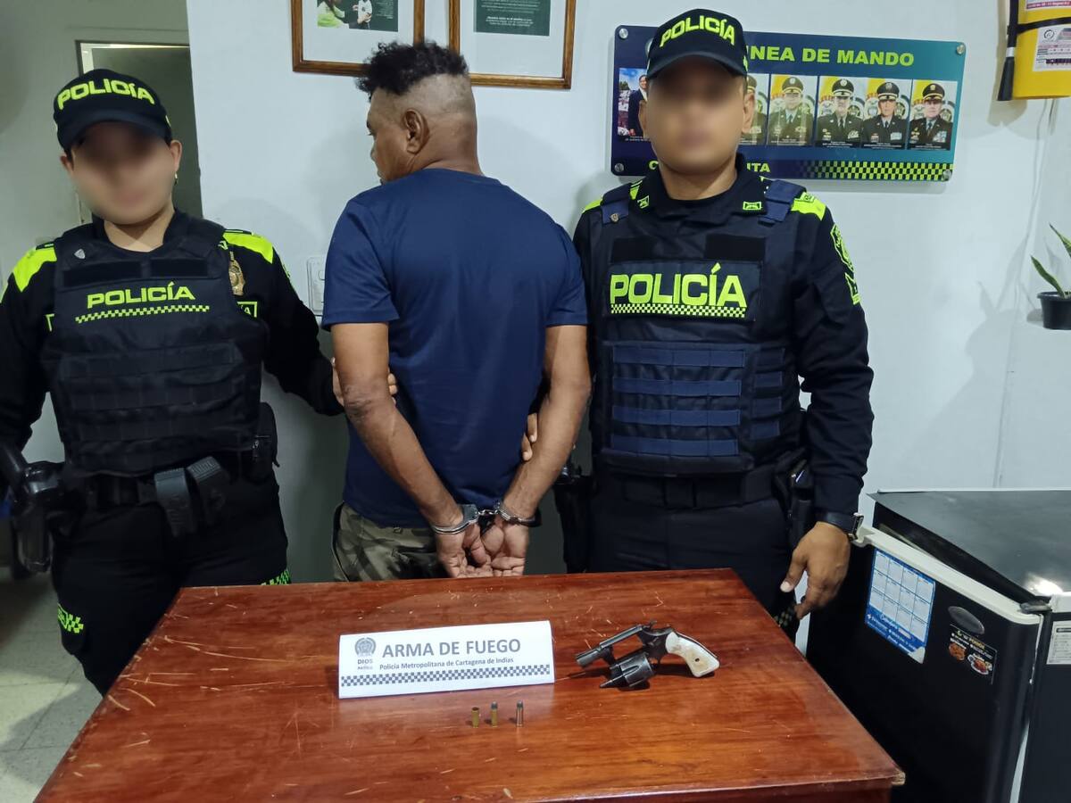 Capturan a alias 'el Eliás' en Torices. //Cortesía Policía de Bolívar
