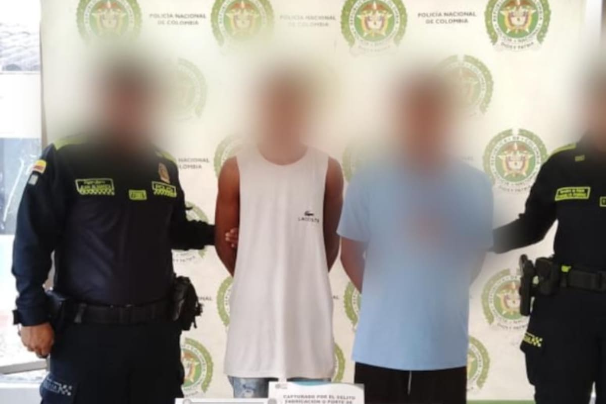 Cayeron ‘Franklin’ y ‘Maikol’ con marihuana y un revólver en el sur de Bolívar