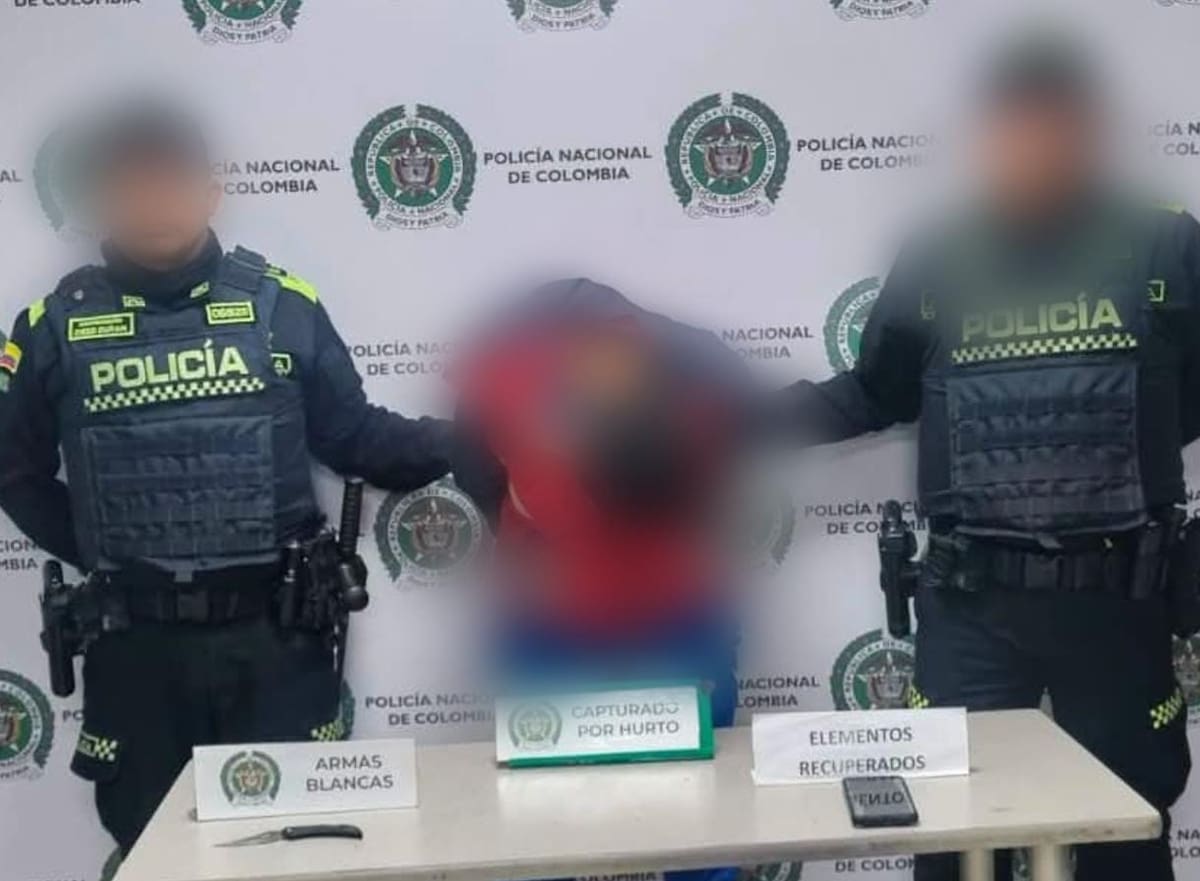 Alias 'Gasparín', capturado en Marialabaja - Bolívar. // Foto: Policía de Bolívar