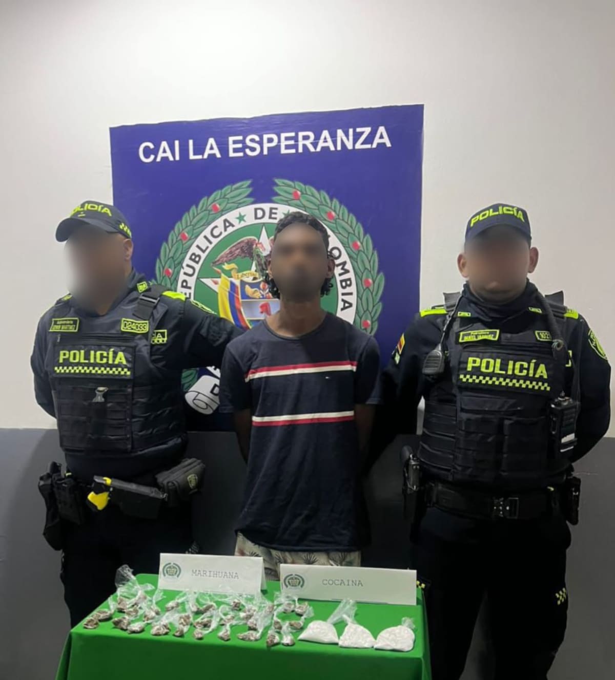 Alias 'Jhon Mario', capturado en La Esperanza, sector El Hoyo.