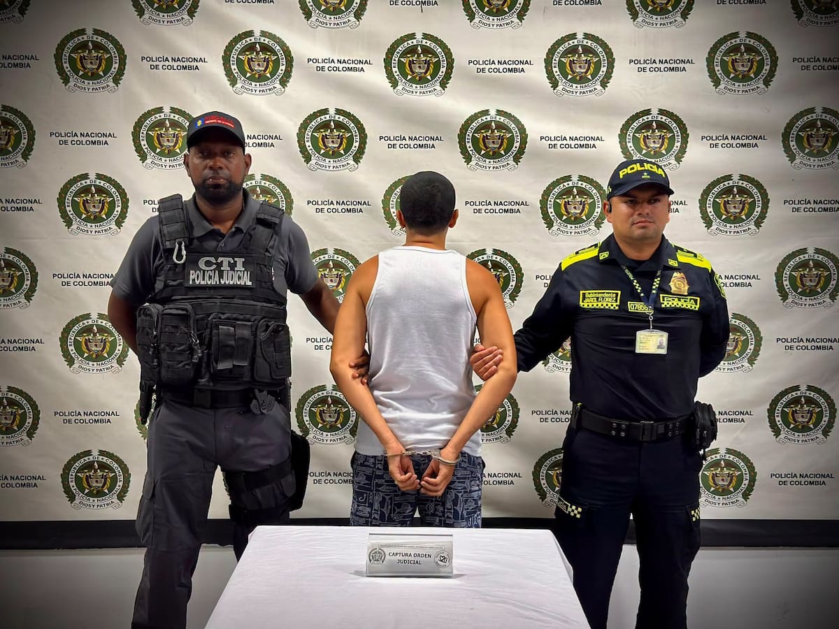 Alias 'Junior Mora', captutado por un homicidio en SAI. // Foto: Policía Nacional