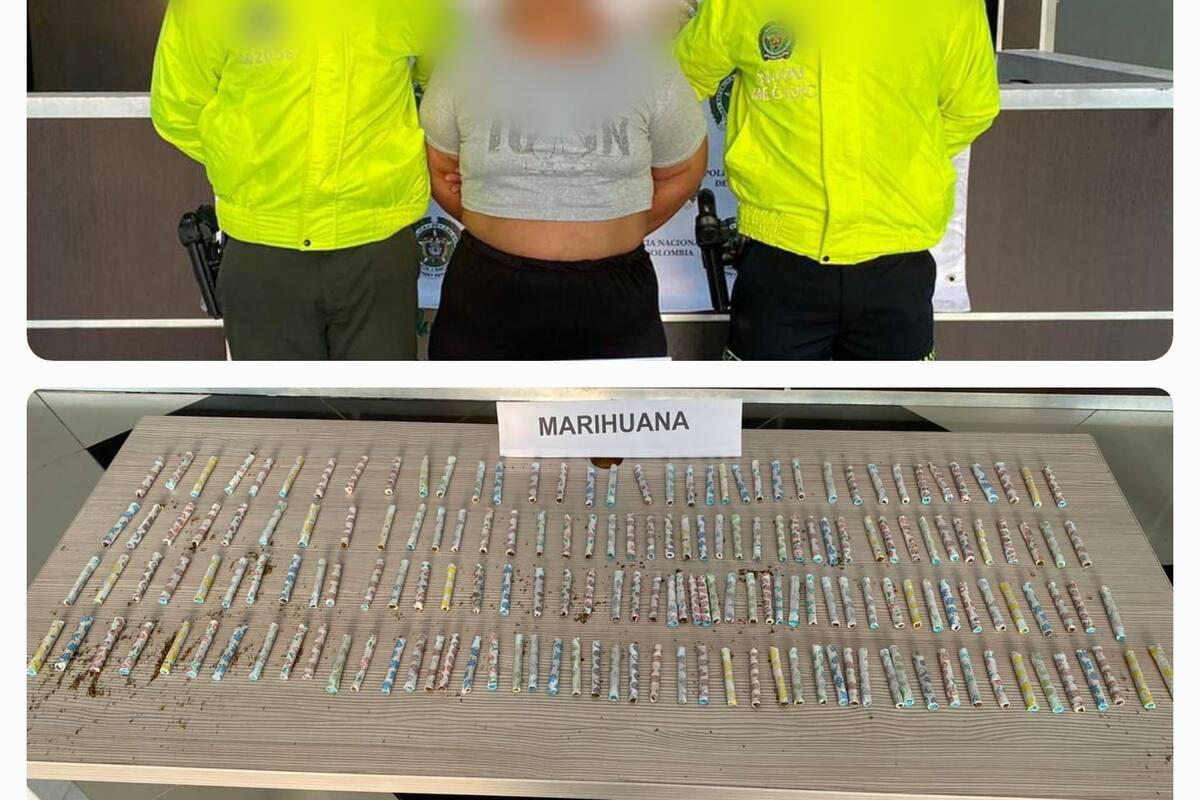 Capturan a alias ‘la Gorda Johanna’ con 175 cigarros de marihuana