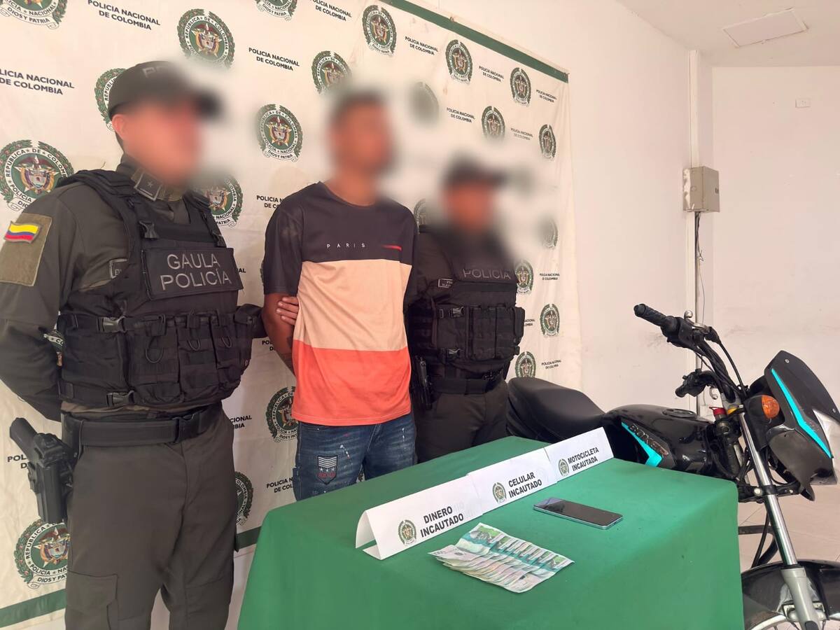 Alias ‘Marlon’ fue detenido por el Gaula cuando, según las autoridades, cobraba hasta un millón de pesos mensuales. // FOTO SUMINISTRADA POR AUTORIDADES.