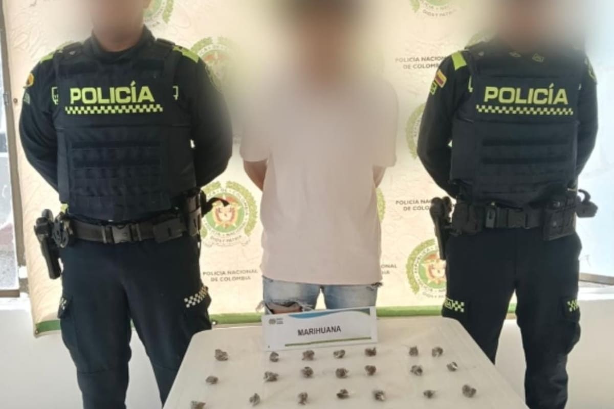 Alias ‘Pinki’ fue capturado vendiendo marihuana en plena plaza de María La Baja