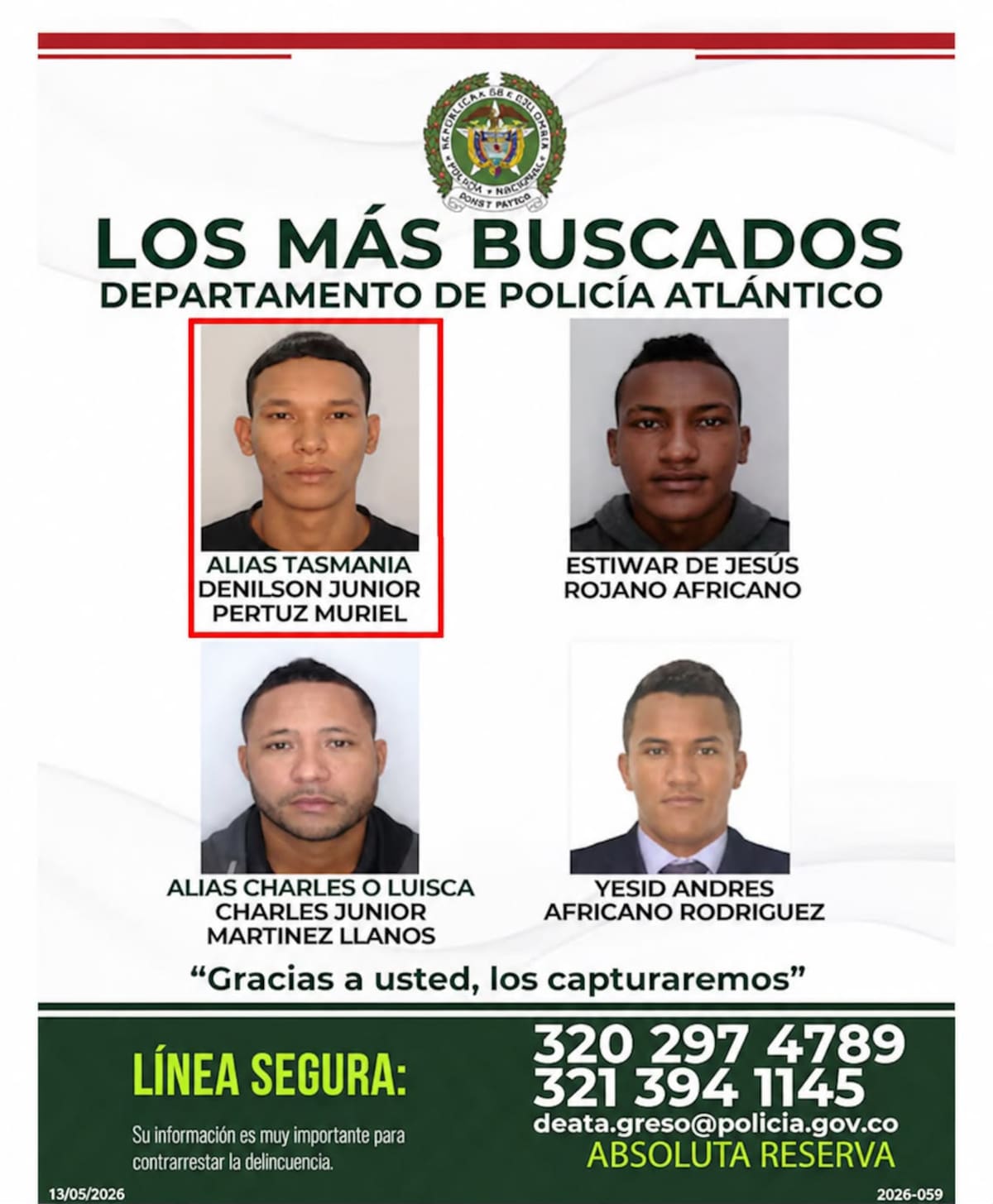 Alias ‘Tasmania’ fue capturado en Turbaco: lo señalan de siete homicidios. // Foto: Armada Nacional