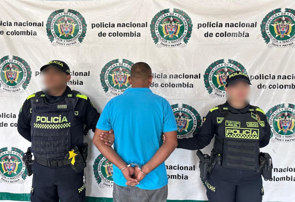 Alias 'Vivanco', capturado en Santa Rosa, Bolívar. // Foto: Policía Metropolitana de Cartagena