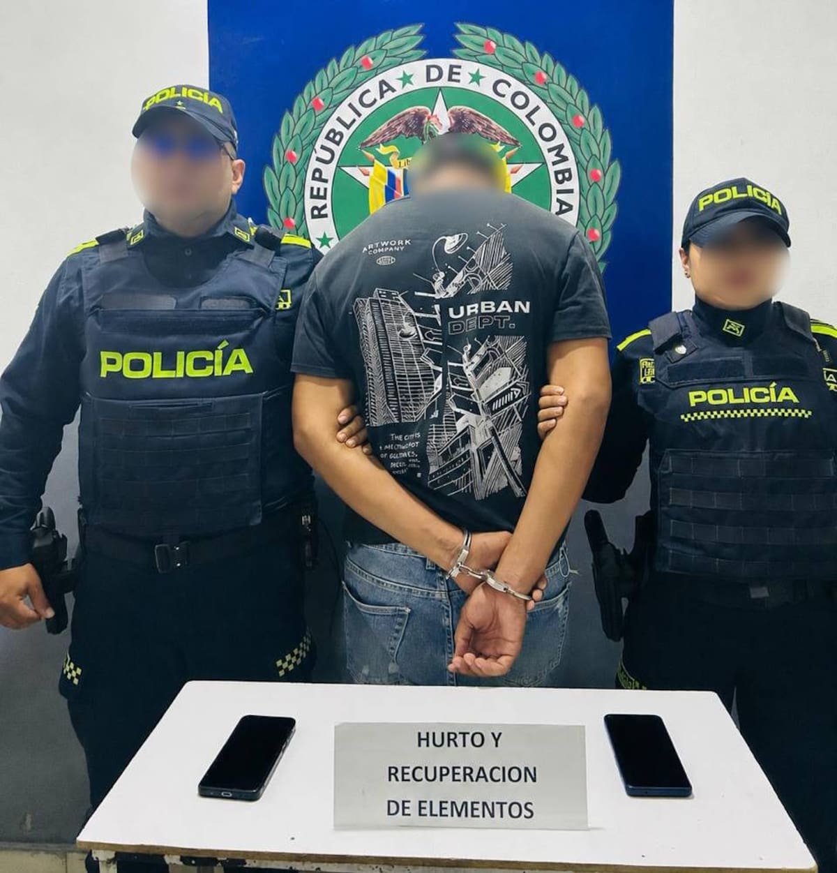 Alias 'Yordi', capturado . // Foto: Policía Metropolitana