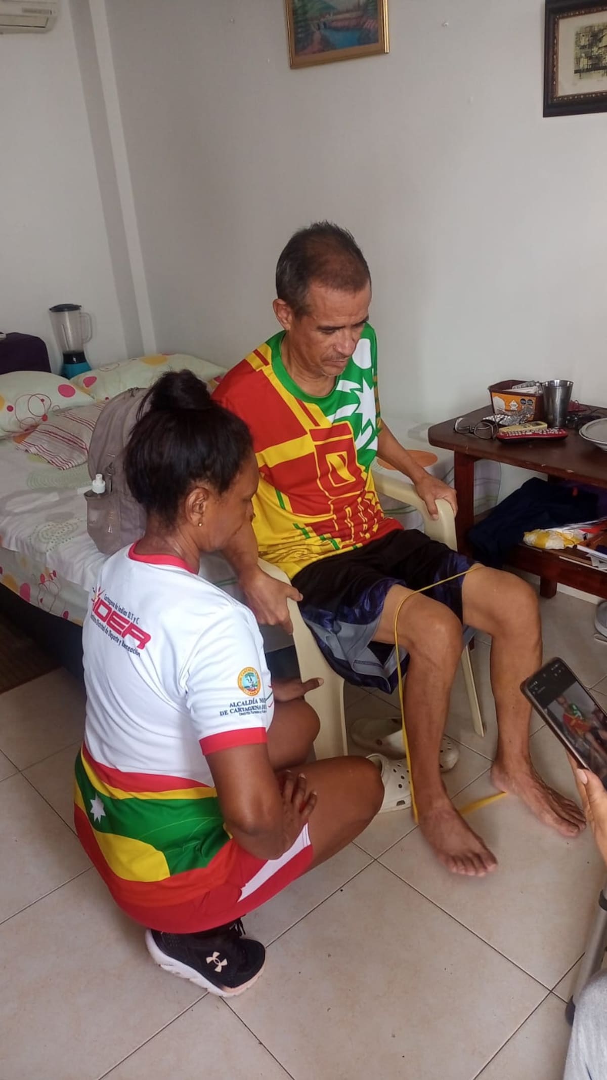 Alirio Pérez en su proceso de recuperación. //Cortesía.