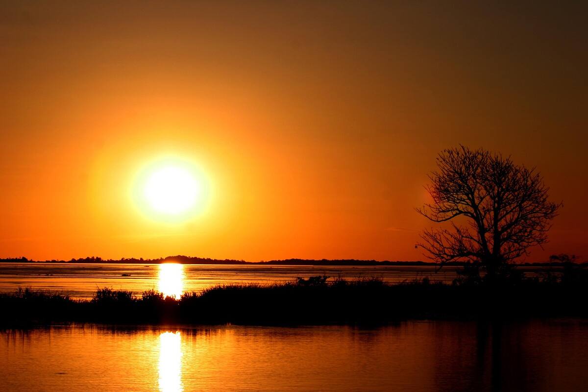 Atardecer en el departamento del Amazonas.