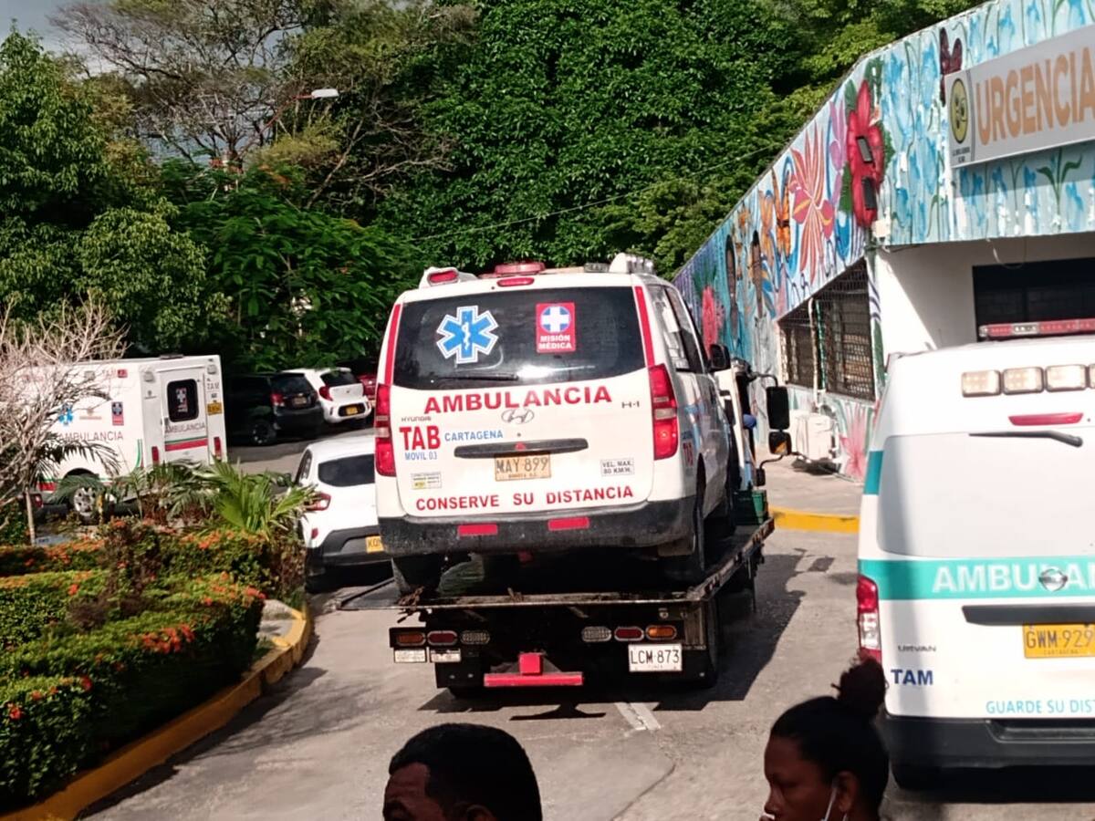 La ambulancia implicada en el accidente fue inmovilizada por el DATT en el Hospital Universitario del Caribe.