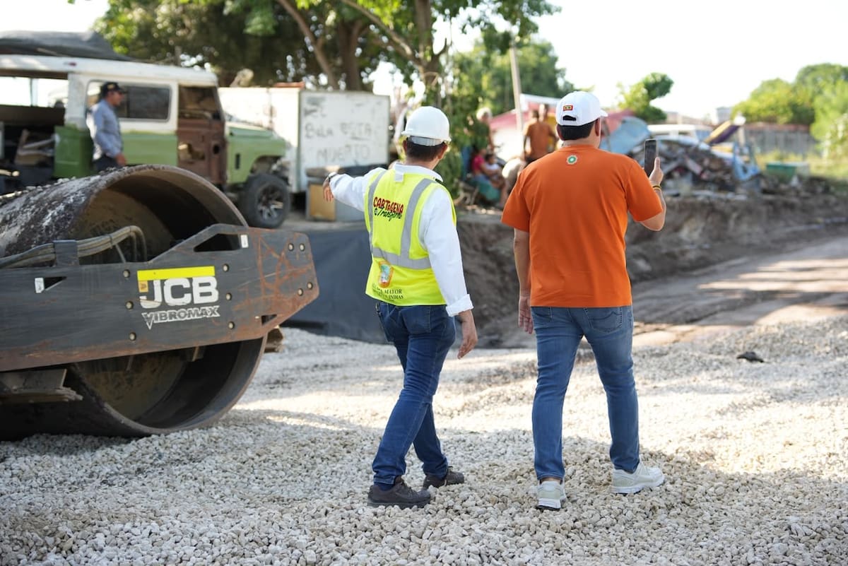 Ampliación de Vía Perimetral llegará al 7 de Agosto en unos 30 días. // cortesía: Alcaldía de Cartagena