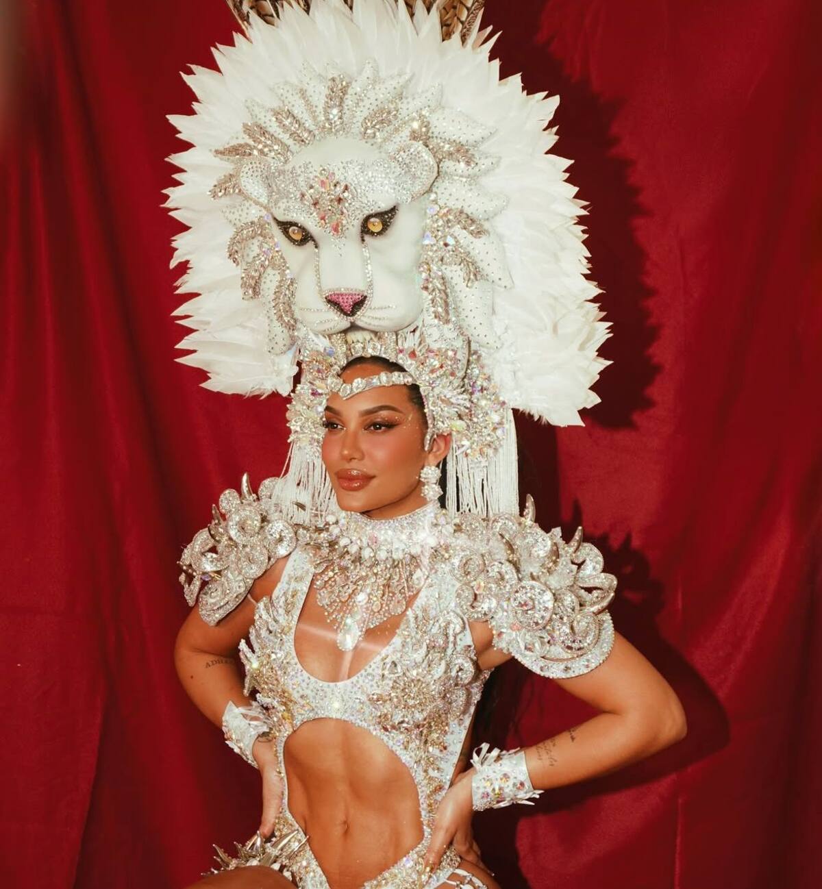 Andrea Valdiri regresó al Carnaval de Barranquilla este año después de varios años de no participar de la celebración. //Foto. tomada de redes sociales.