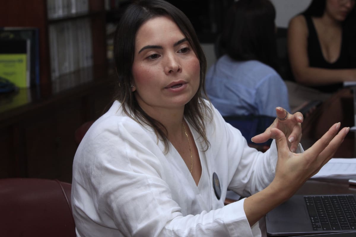 Ángela María López, gerente de Proyectos Estratégicos de la Gobernación de Bolívar en entrevista con El Universal. // Foto: Óscar Díaz Acosta - EU