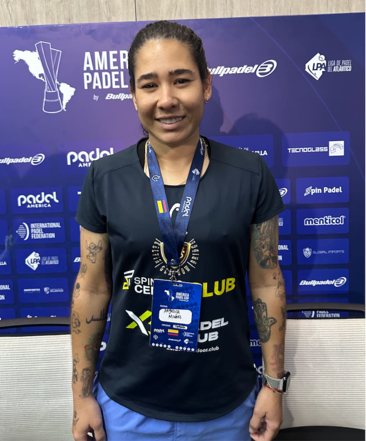 Ella es Angélica Muñoz, que representará a Colombia en la Pádel America Cup fue ta a Canadá.//El Universal.