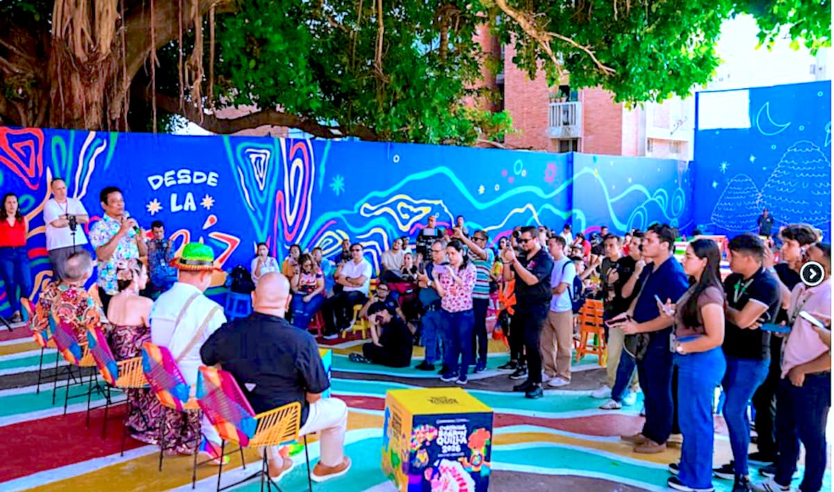 Ante los medios de comunicaciones del país, se hizo el anuncio de la fecha y el lugar donde se hará la Lectura del Bando del Carnaval de Barranquilla 2026.//Cortesía Carnaval de Barranquilla.