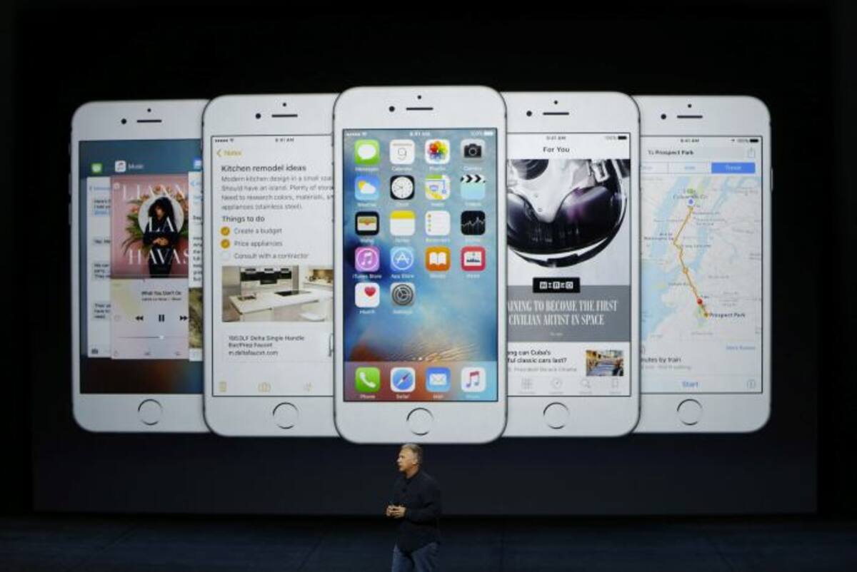Los iPhones 6S y 6S Plus usarán el próximo sistema operativo iOS9, que será lanzado el 16 de septiembre y soporta nuevas funciones como el "3D touch". AFP Stephen Lam