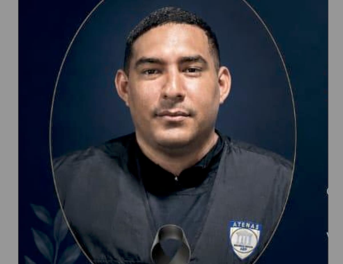 Este es Argenis Andrés Bonett Carmona, escolta que murió tras resultar herido durante el ataque sicarial que presuntamente iba dirigido contra Raúl Antonio Montes Jiménez, directivo la empresa Atenas Seguridad Privada.//Cortesía Red de Cooperantes.