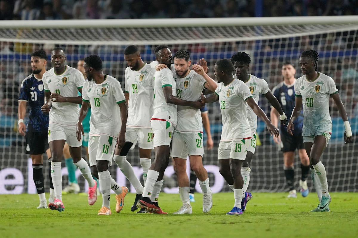 Mauritania puso en aprietos a Argentina en el partido amistoso por la fecha FIFA. //Foto, AP: Gustavo Garello