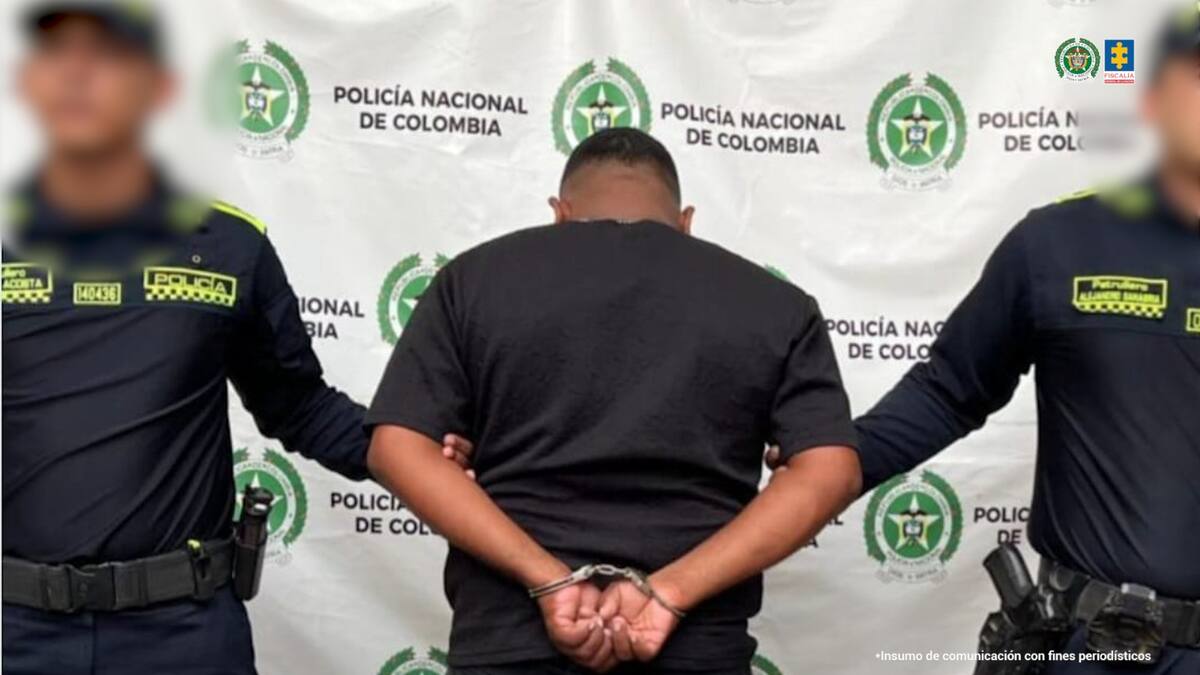 Mario Rafael Barón Guerrero fue capturado en el barrio Los Nogales de San Juan Nepomuceno. // FOTO: FISCALÍA GENERAL DE LA NACIÓN.