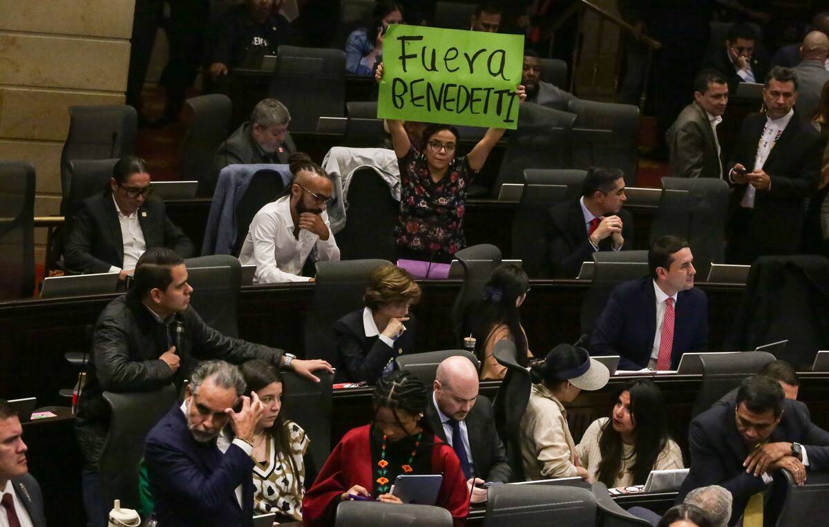 Bogotá. Febrero 25 de 2025. Al congreso de la República asiste Armando Benedetti, designado como nuevo Ministro de Interior. (Colprensa - Catalina Olaya )