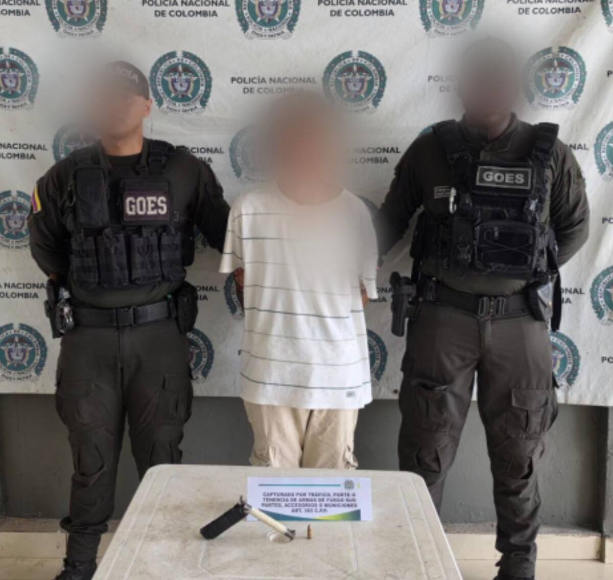 Armas, drogas y hurto: cinco capturados en ofensiva policial en El Carmen de Bolívar.