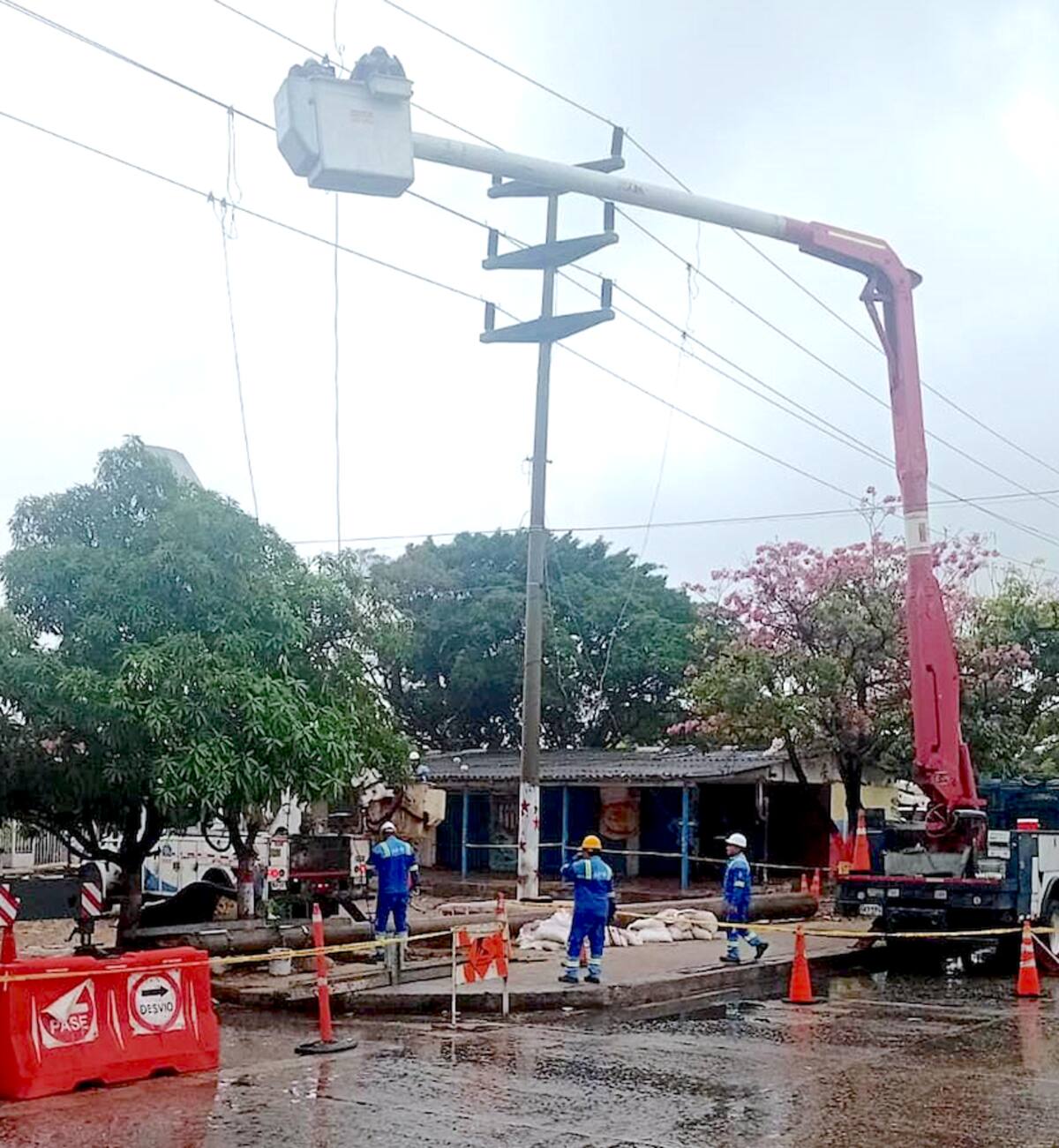 Air-e Intervenida empezó las obras de intervención en la Calle 17 con miras al desfile del Rey Momo del Carnaval de Barranquilla.//Cortesía Air-e.