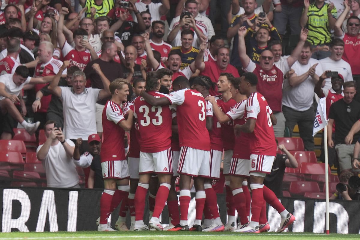 Arsenal derrotó a Manchester City en la final de la Community Shield 2026. //Foto, AP: Alastair Grant