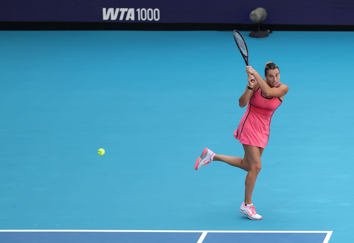 Aryna Sabalenka derrotó a Coco Gauff en la final del Abierto de Miami. //Foto, EFE: CRISTOBAL HERRERA-ULASHKEVICH
