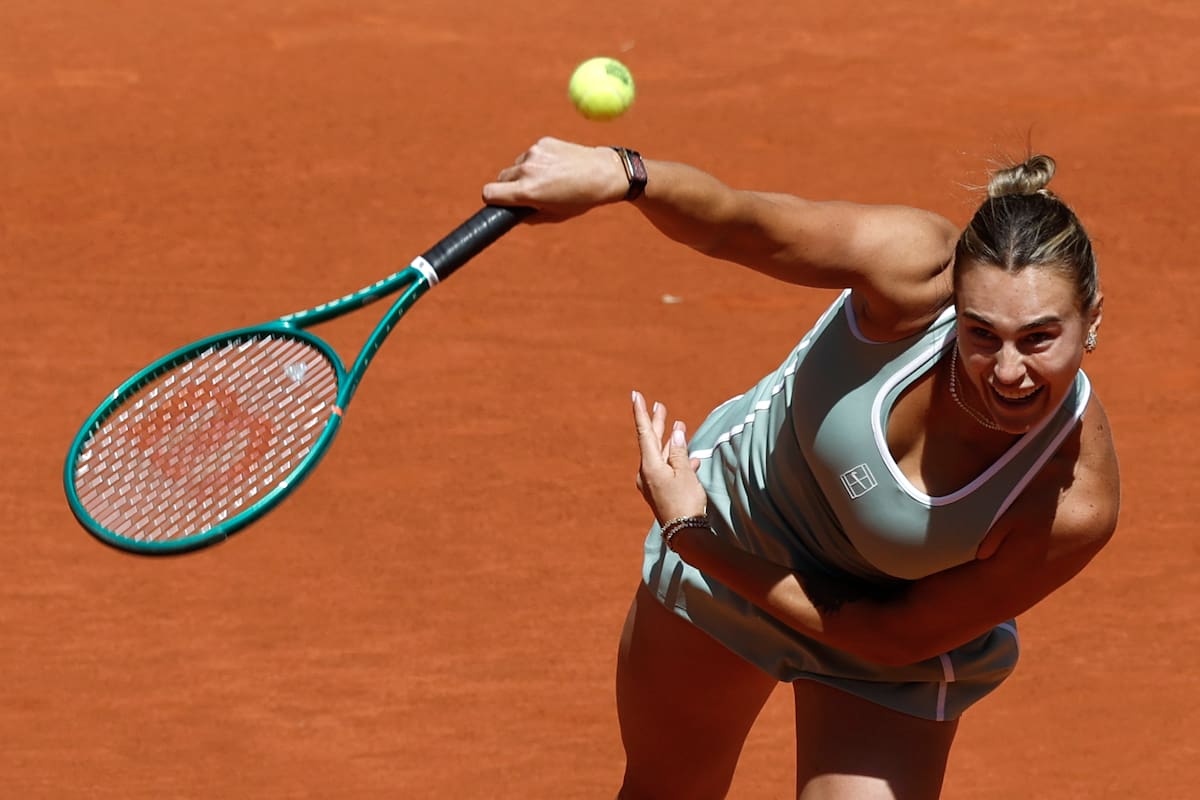 Aryna Sabalenka derrotó a Naomi Osaka y avanzó de ronda en el WTA 1.000 de Madrid. //Foto, EFE: Chema Moya