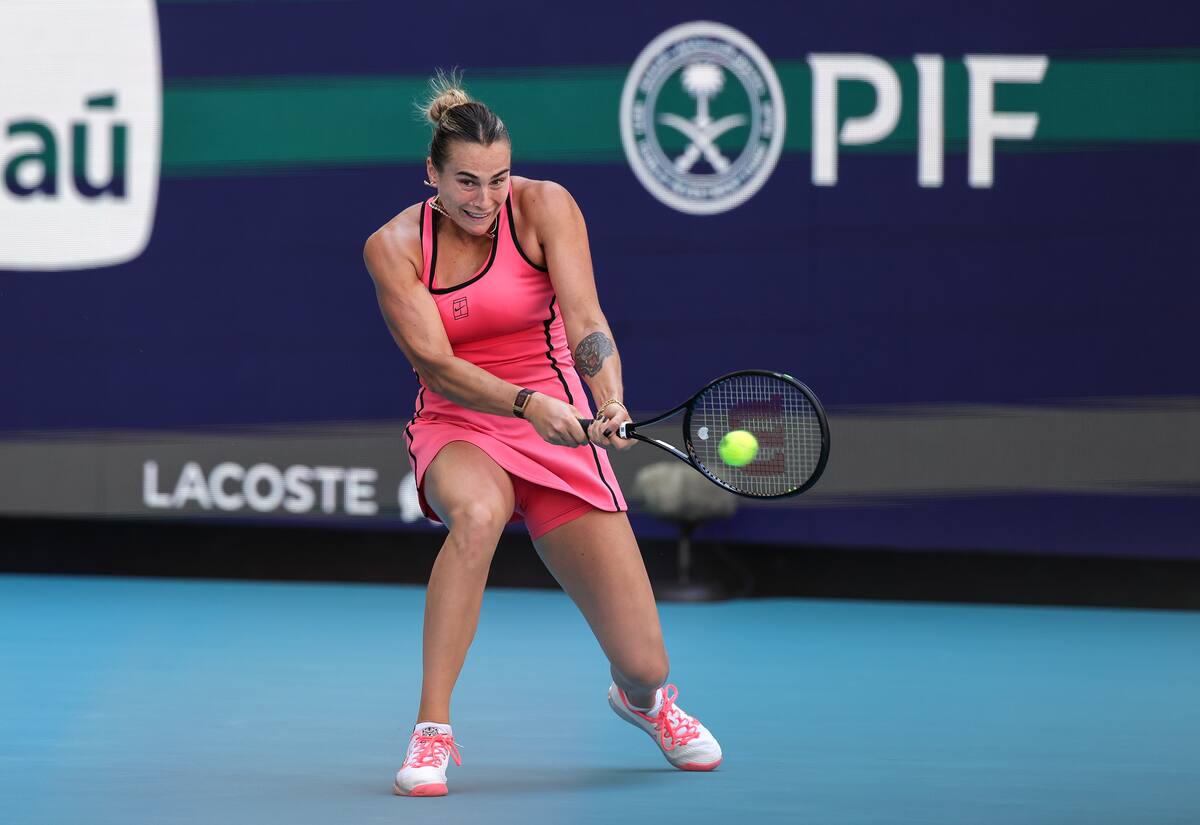 Aryna Sabalenka disputó una pareja final ante Coco Gauff en el Abierto de Miami. //Foto, EFE: CRISTOBAL HERRERA-ULASHKEVICH