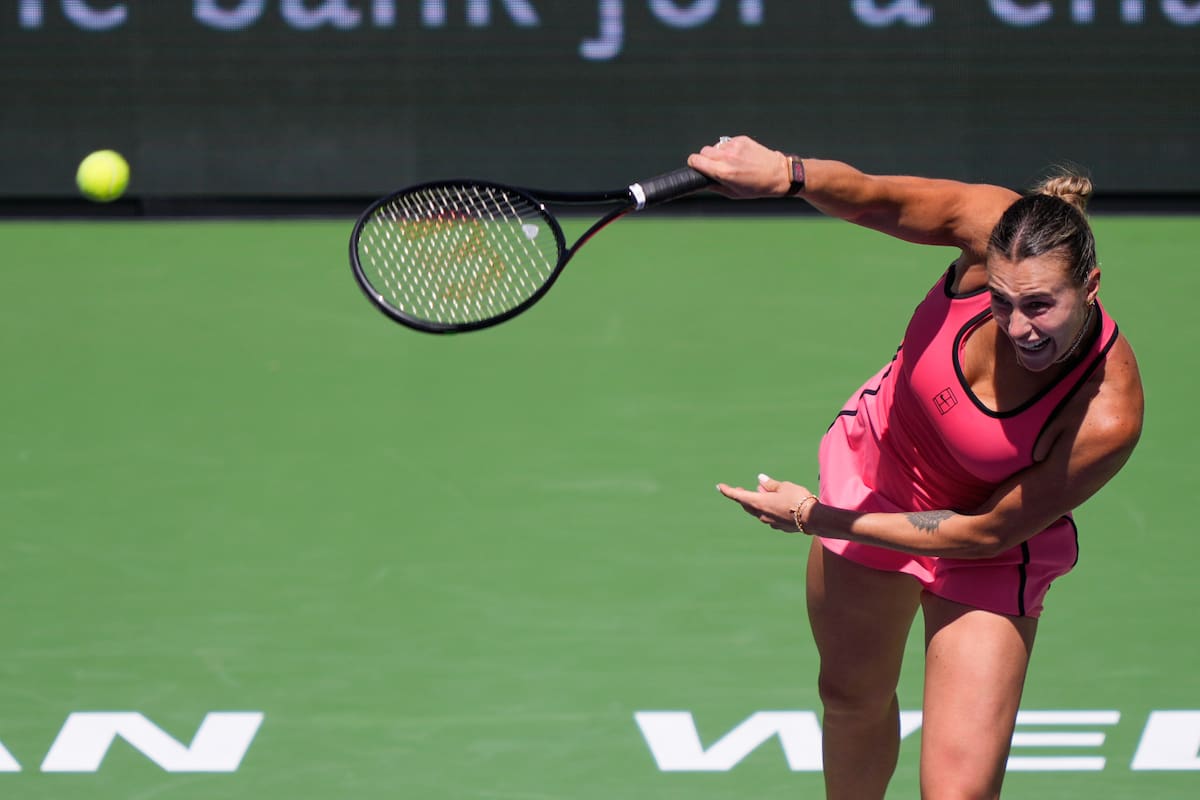 Aryna Sabalenka se enfrentó a Elena Rybakina en la final de Indian Wells. //Foto, AP: Mark J. Terrill