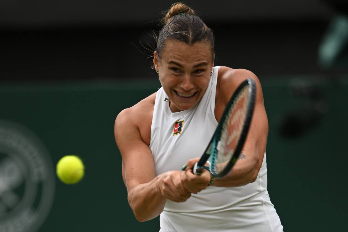 Aryna Sabalenka, a tres partidos del título en Wimbledon