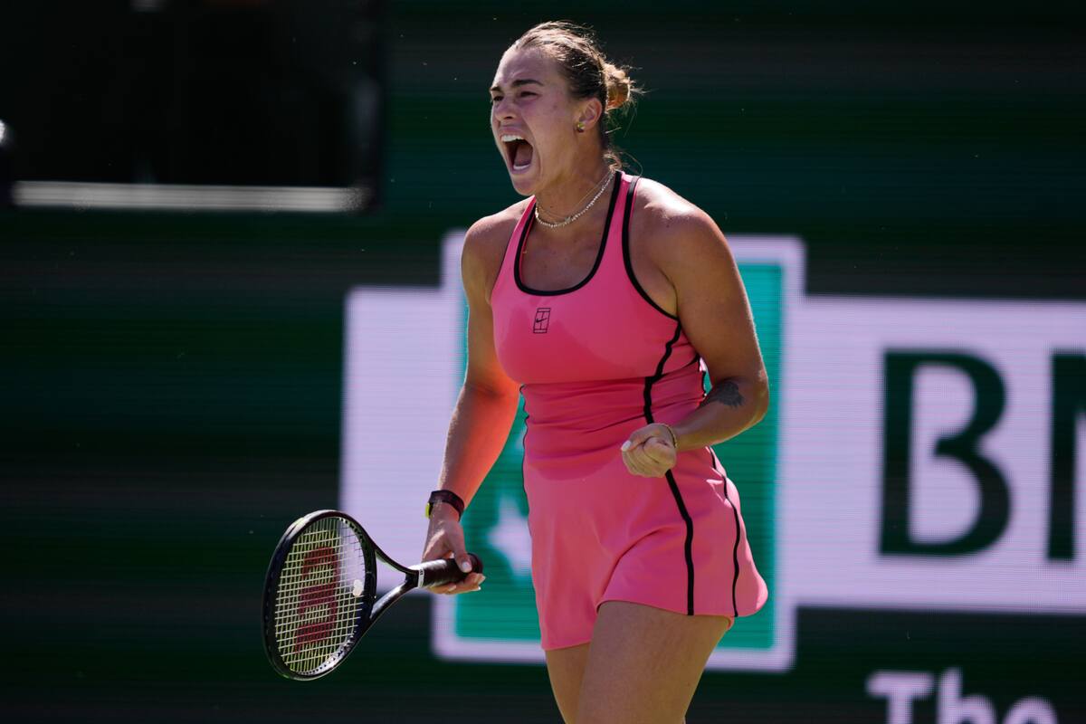 Aryna Sabalenka se consagró campeona en el Indian Wells. //Foto, AP: Mark J. Terrill