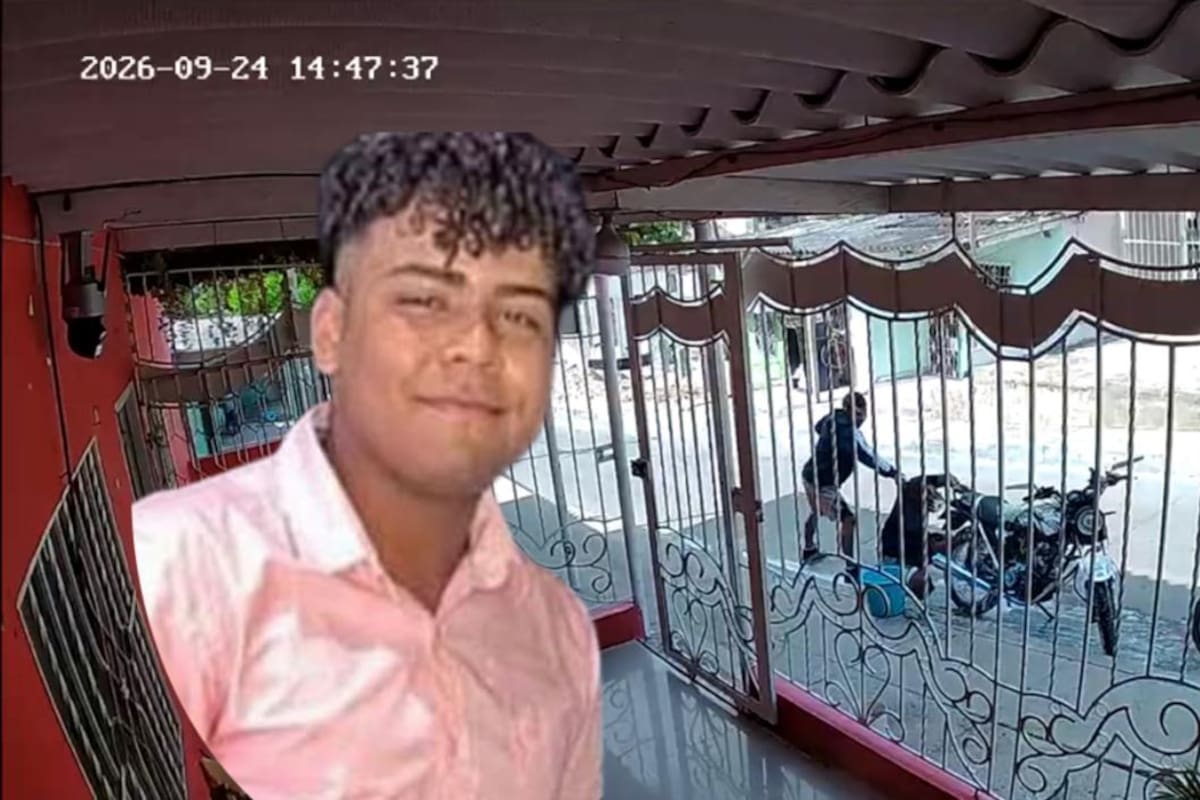 Video: así actuó el sicario que mató a Brayan De la Hoz mientras lavaba su moto