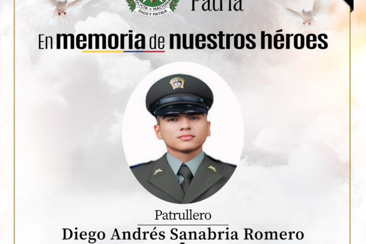 Diego Sanabria, el patrullero que murió cumpliendo su deber: abatieron a un disidente