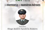 Diego Sanabria, el patrullero que murió cumpliendo su deber: abatieron a un disidente