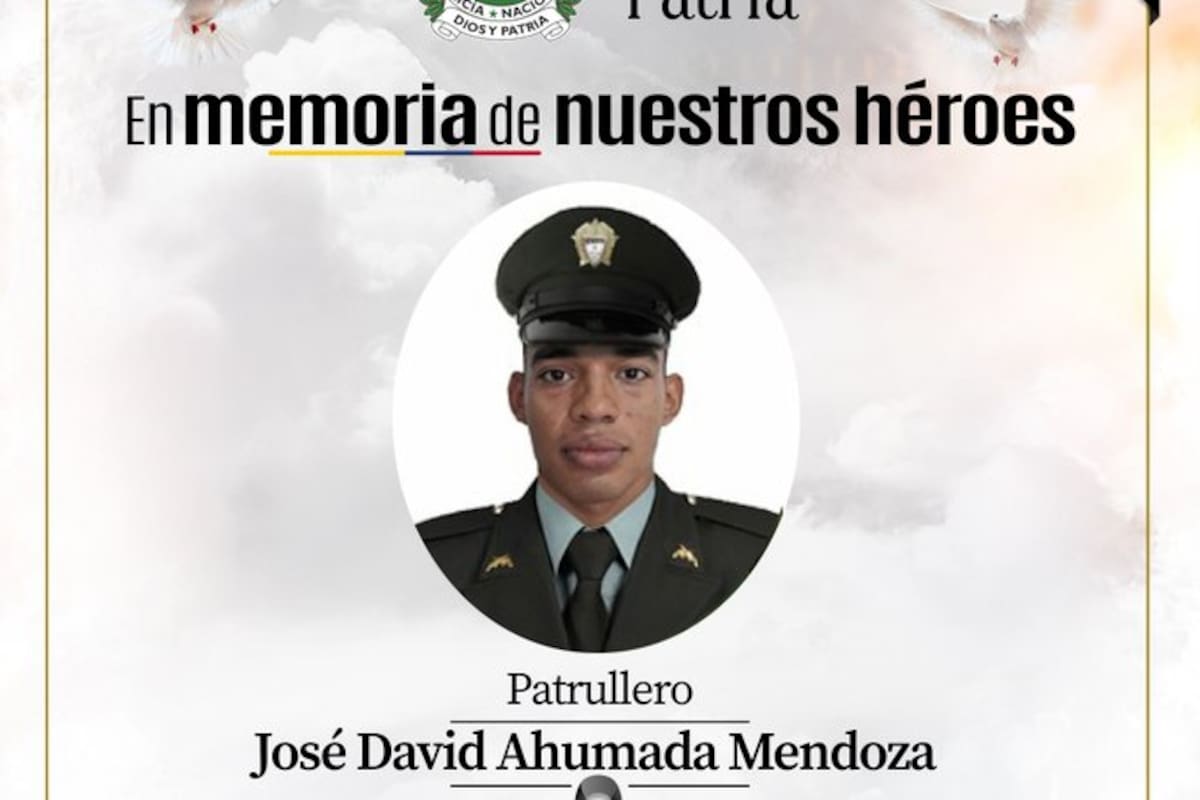 José David Ahumada, el policía que murió atacado mientras estaba de servicio