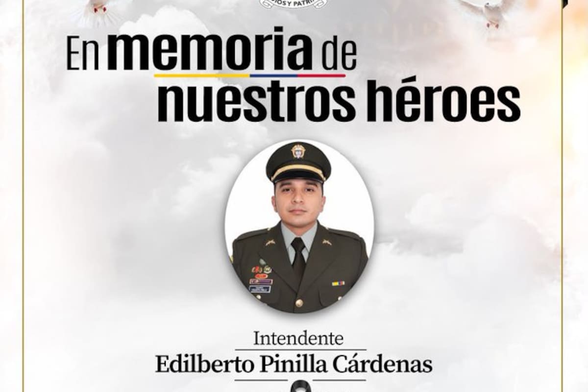 Él es Edilberto Pinilla, el policía que murió buscando a los sicarios de un triple crimen