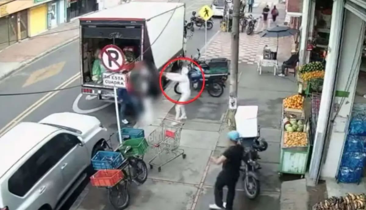 Asesinato de carnicero en Bogotá. // Foto: captura de video