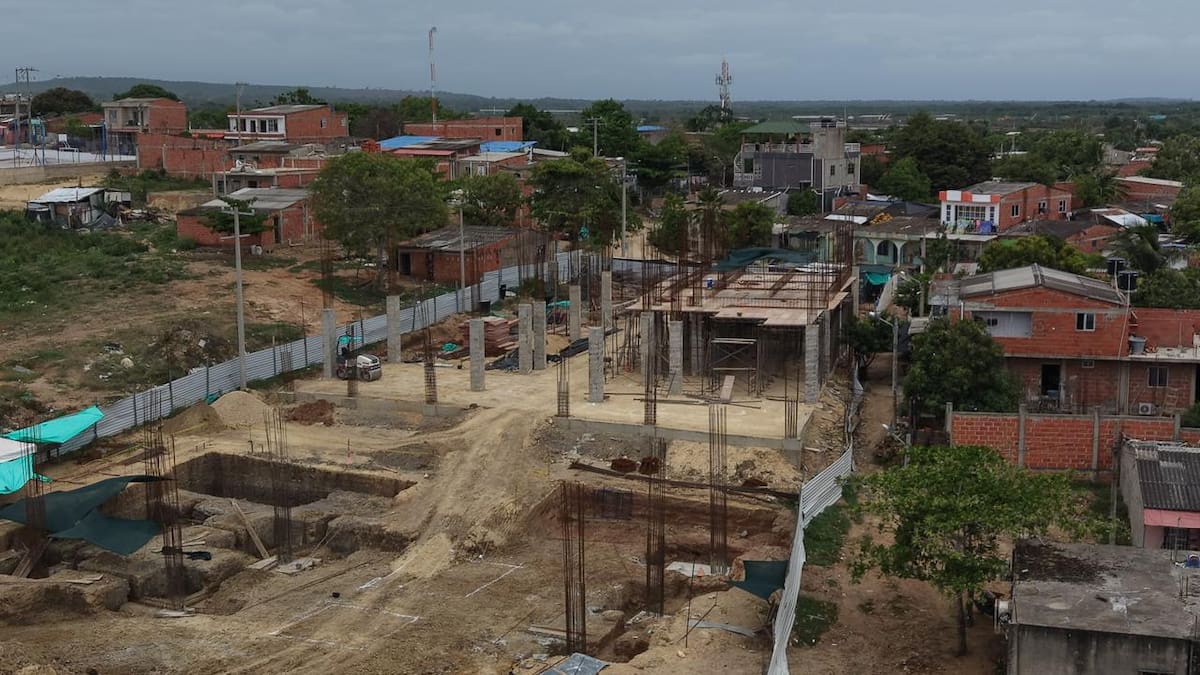 Así avanza la construcción del nuevo megacolegio de Pasacaballos. // Foto: cortesía Alcaldía de Cartagena