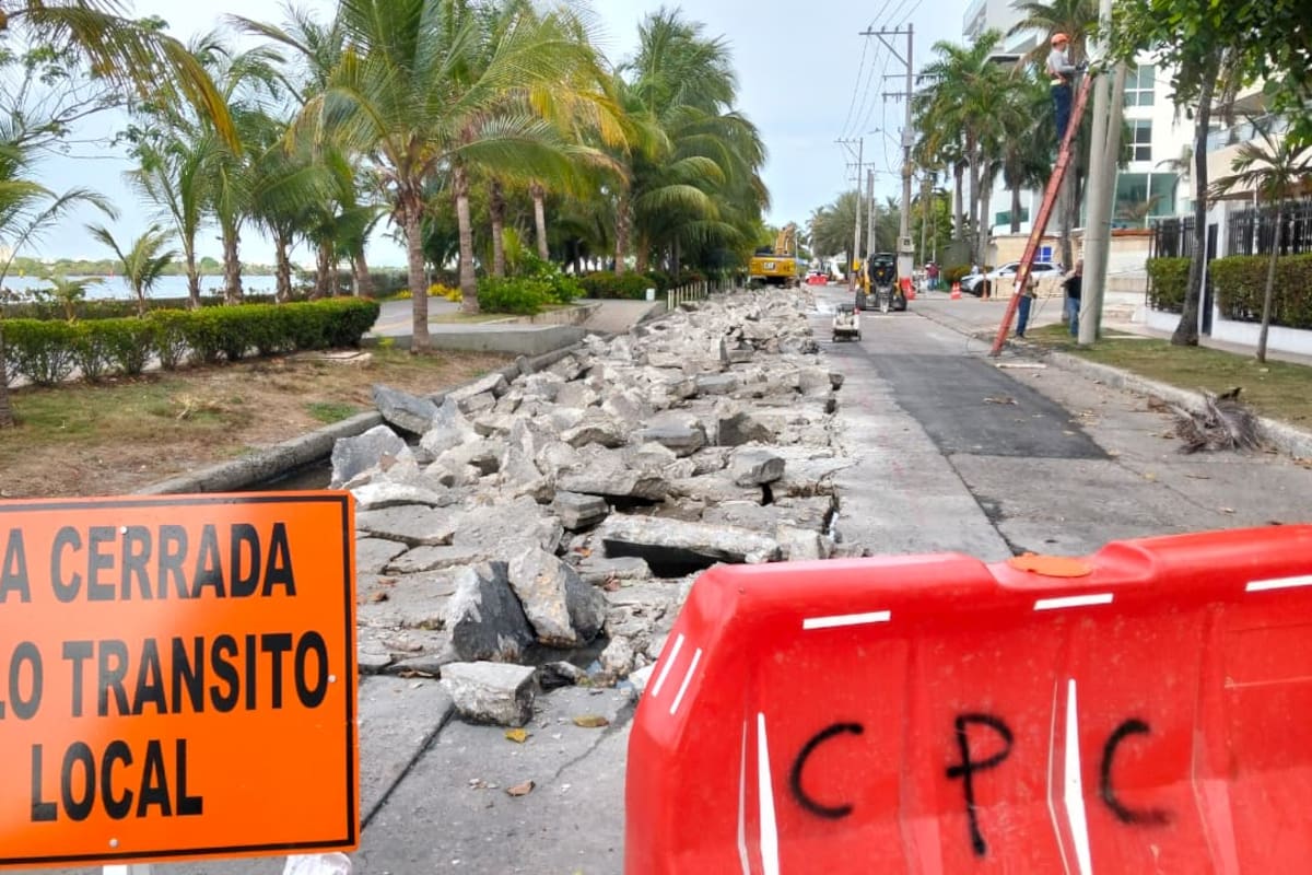 Así avanzan las obras contra inundaciones en Bocagrande y Castillogrande