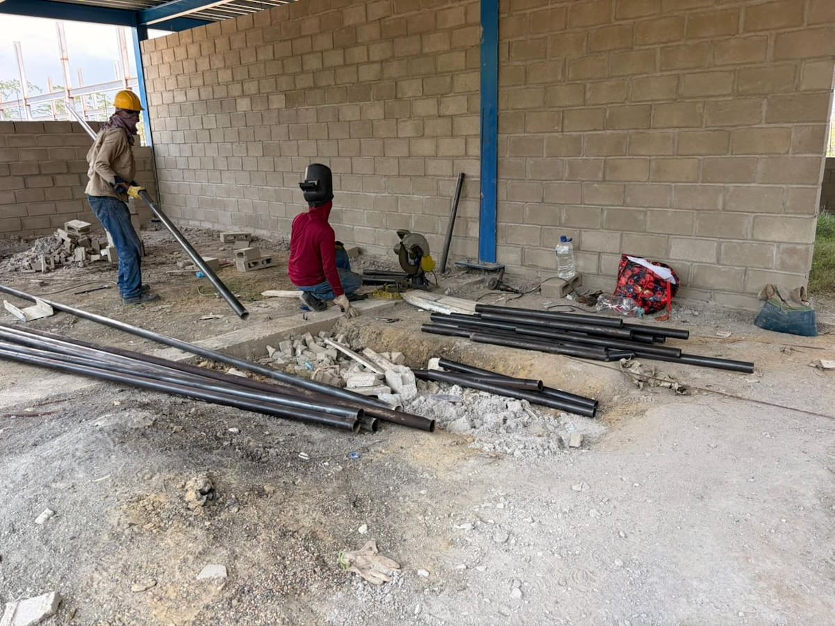 Así avanzan las obras del megacolegio de Turbana. // Foto: cortesía de la Gobernación de Bolívar