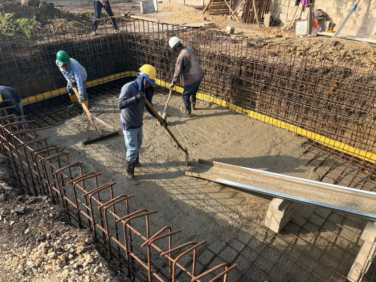 Así avanzan las obras del megacolegio de Turbana. // Foto: cortesía de la Gobernación de Bolívar