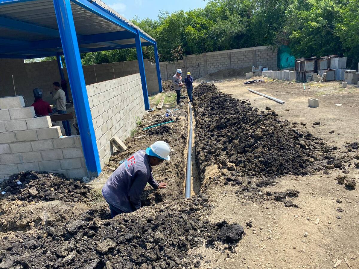 Así avanzan las obras del megacolegio de Turbana. // Foto: cortesía de la Gobernación de Bolívar