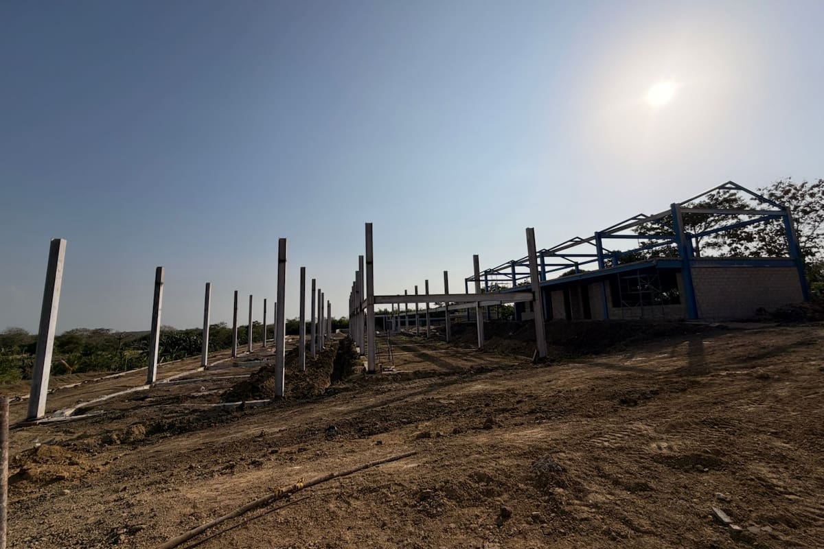 Obras del megacolegio de Turbana ya superan el 60% de ejecución
