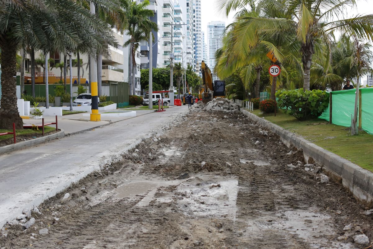 Avanza el “4 en 1” en Bocagrande y Castillogrande con obras en la avenida Chile