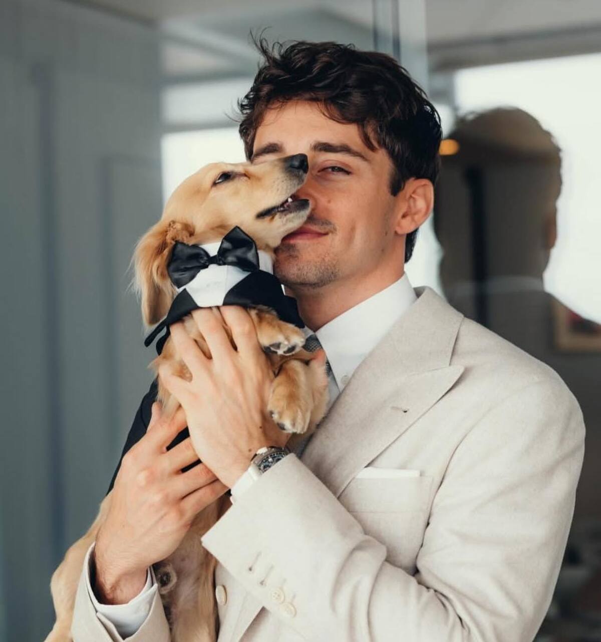 Así fue la boda del piloto de F1 y la modelo. // IG @Charleslecler
